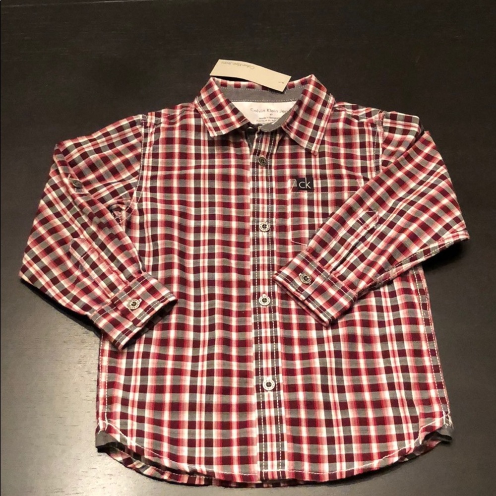 Calvin Klein Jeans button down shirt. Boys 4T. NWT